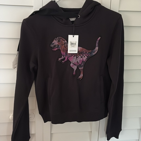 Coach Black Dinosaur Graphic Hoodie NWT - Picture 5 of 6